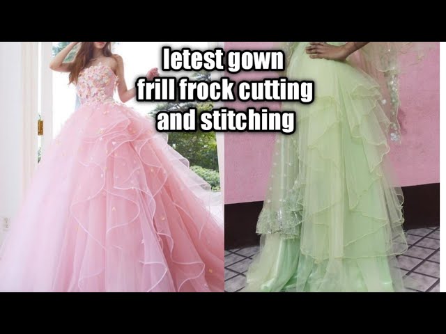 Designer party wear frill frock for baby girls cutting and stitching -  YouTube